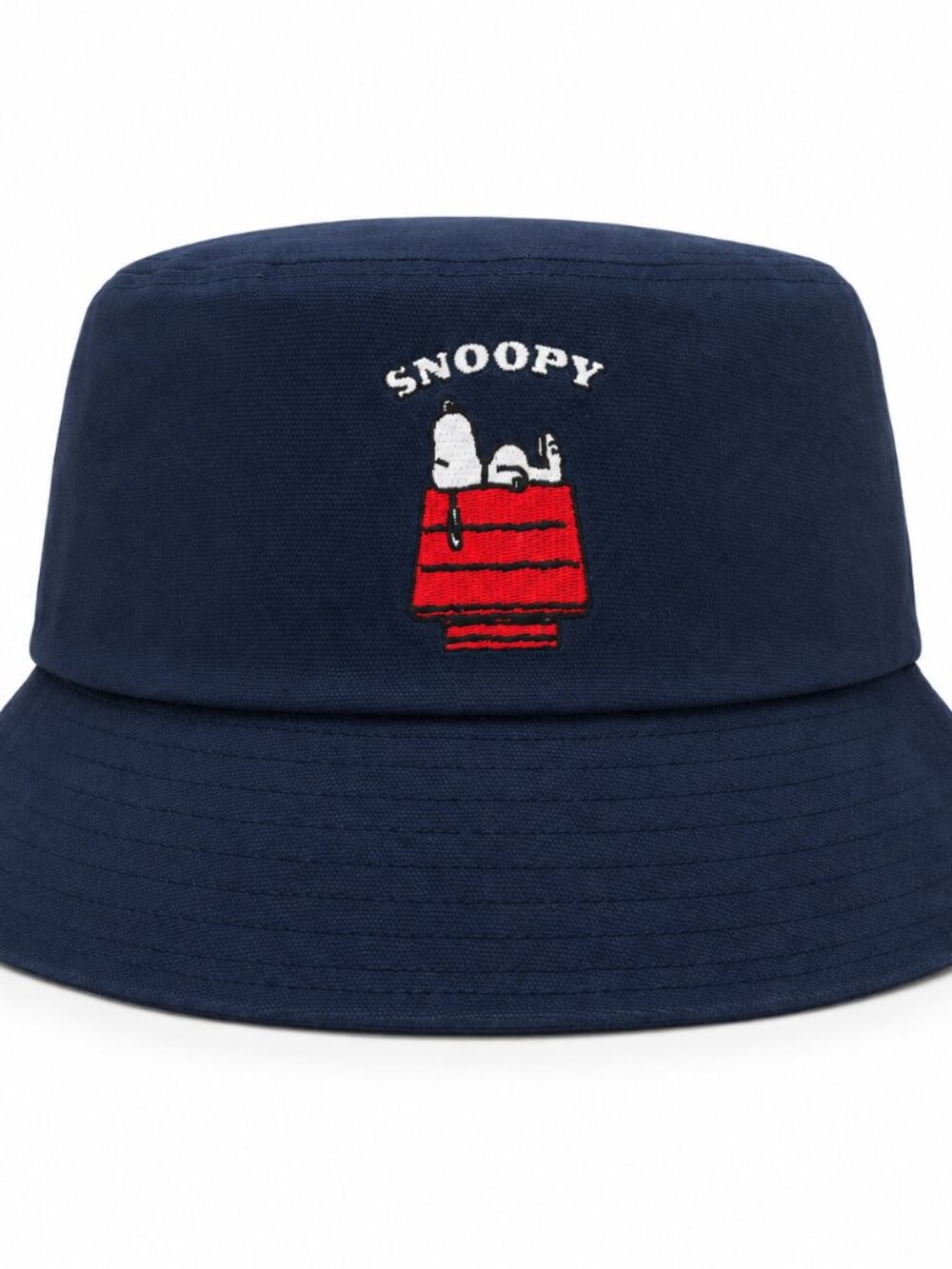 Peanuts Snoopy Bucket Hat Navy Retro Nostalgic Adult UnisexM/L 58cm US 7-1/4 EUC
